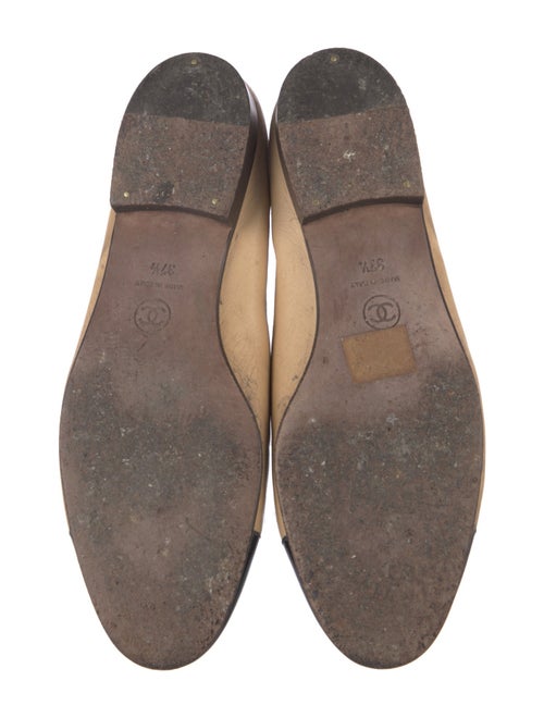 Chanel Interlocking CC Logo Leather Flats