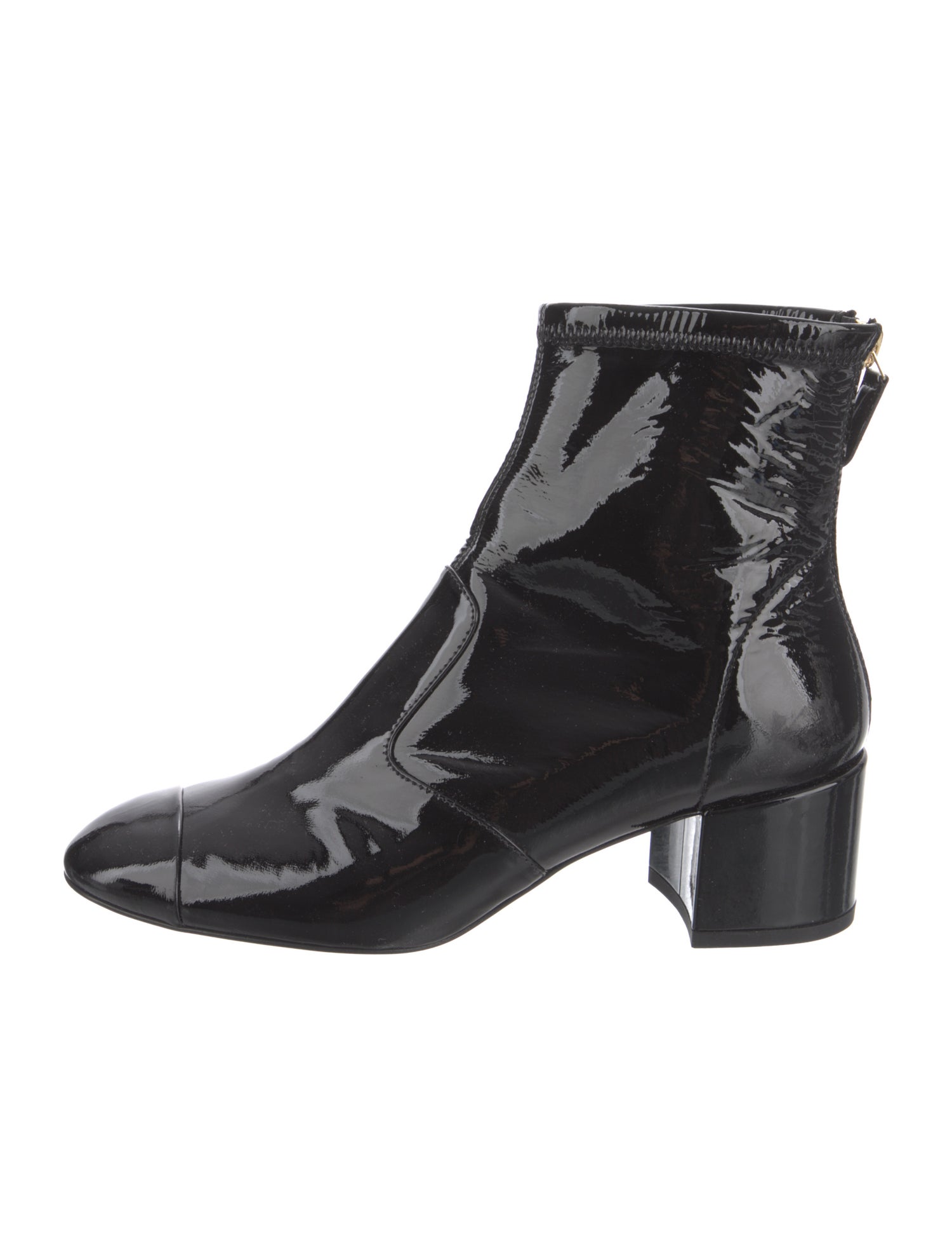 Chanel 2022 Interlocking CC Logo Chelsea Boots
