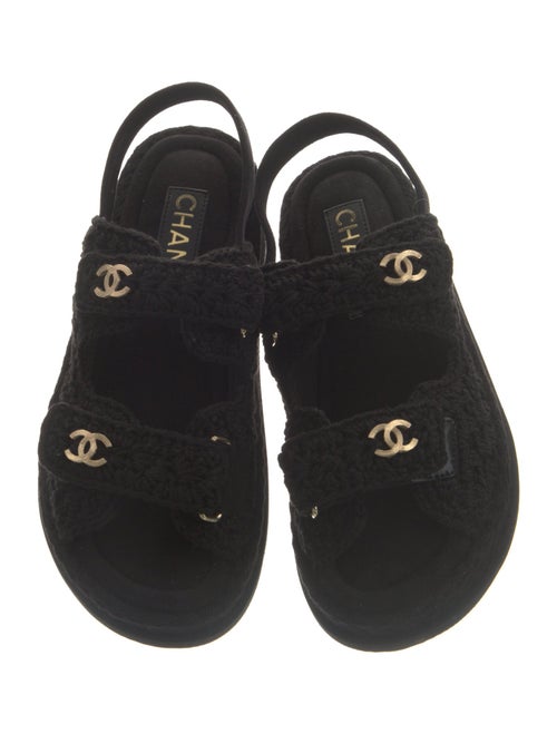Chanel 2025 Interlocking CC Logo Slingback Sandals