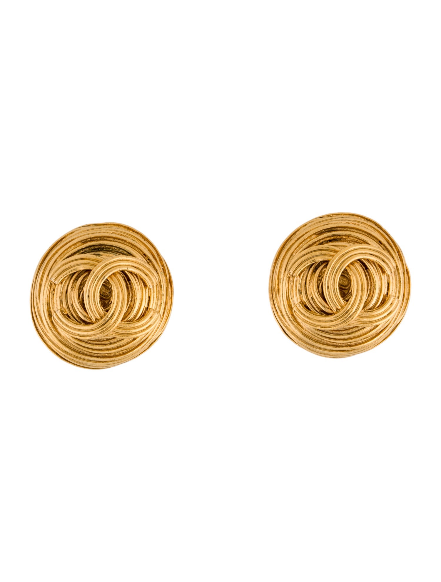 Chanel Vintage CC Clip-On Earrings