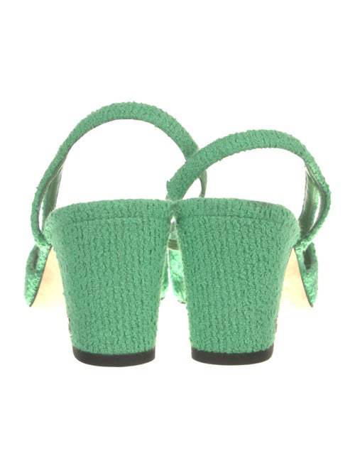 Chanel Interlocking CC Logo Tweed Slingback Pumps