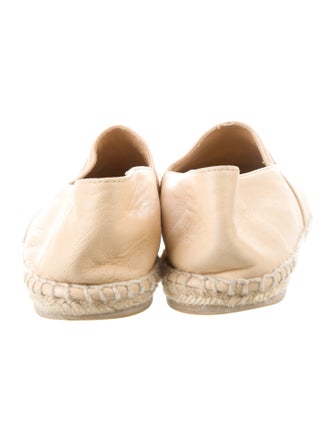 Chanel Interlocking CC Logo Leather Espadrilles