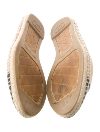 Chanel Interlocking CC Logo Leather Espadrilles