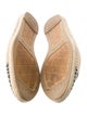 Chanel Interlocking CC Logo Leather Espadrilles