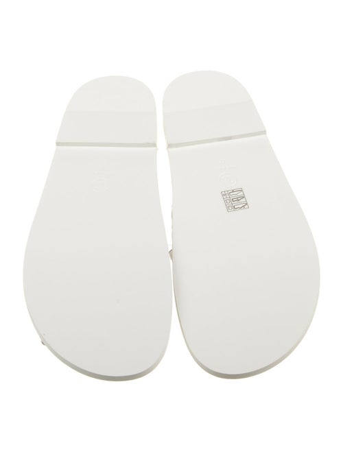 Chanel Interlocking CC Logo Leather Sandals