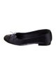 Chanel Interlocking CC Logo Satin Ballet Flats