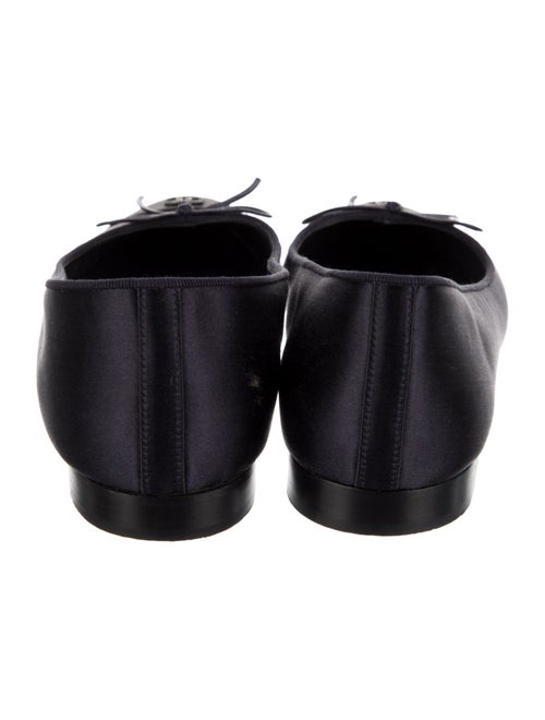 Chanel Interlocking CC Logo Satin Ballet Flats