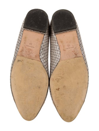 Chanel Interlocking CC Logo Glitter Accents Flats