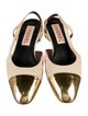 Chanel Slingback Interlocking CC Logo Slingback Flats