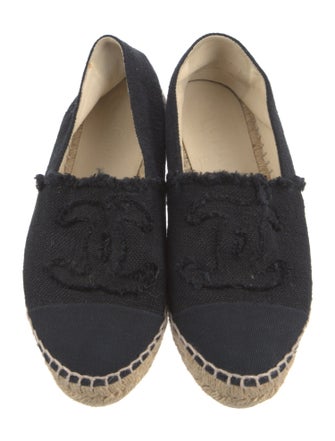 Chanel Interlocking CC Logo Canvas Espadrilles