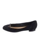 Chanel Interlocking CC Logo Suede Ballet Flats