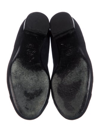 Chanel Interlocking CC Logo Suede Ballet Flats