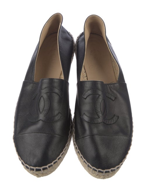 Chanel Interlocking CC Logo Lambskin Espadrilles