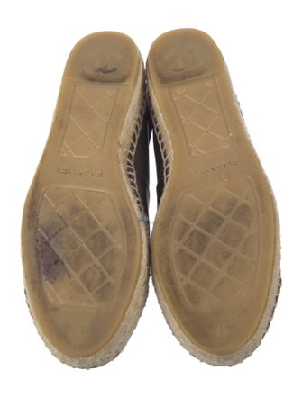 Chanel Interlocking CC Logo Lambskin Espadrilles