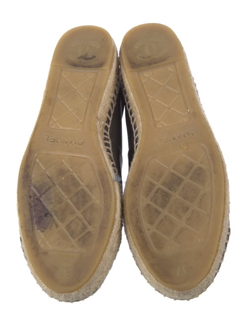 Chanel Interlocking CC Logo Lambskin Espadrilles