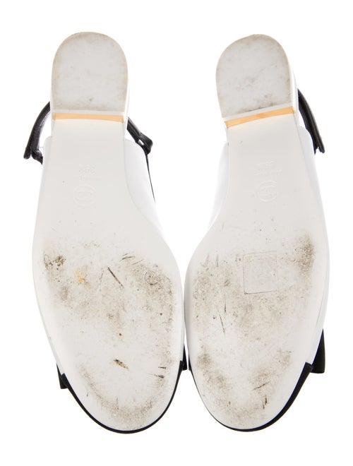 Chanel Interlocking CC Logo Leather Slingback Flats