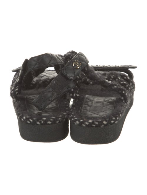 Chanel Interlocking CC Logo Slingback Sandals