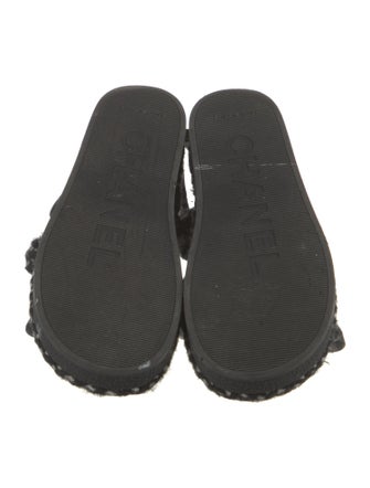 Chanel Interlocking CC Logo Slingback Sandals