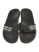 Chanel Interlocking CC Logo Leather Slides
