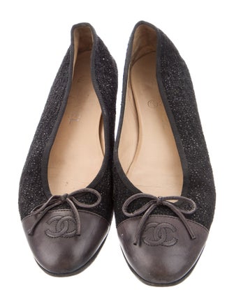 Chanel 2012 Interlocking CC Logo Ballet Flats