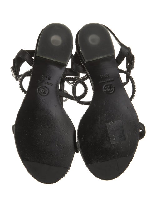 Chanel 2014 Interlocking CC Logo T-Strap Sandals