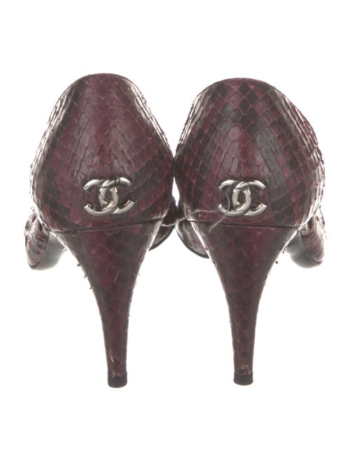 Chanel Interlocking CC Logo Python D'Orsay Pumps