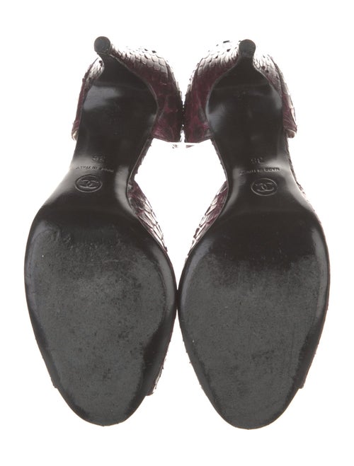 Chanel Interlocking CC Logo Python D'Orsay Pumps