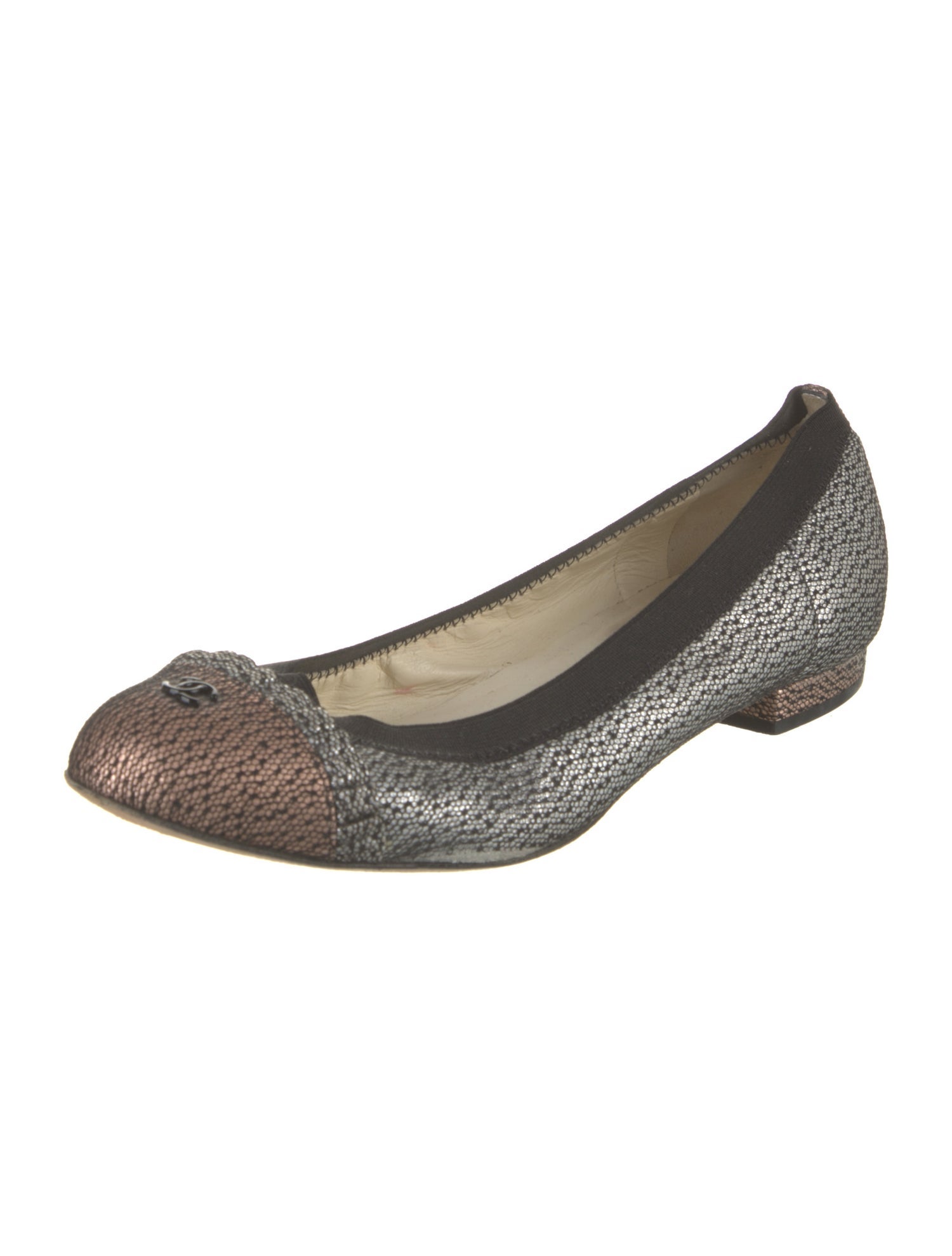 Chanel Interlocking CC Logo Mesh Ballet Flats