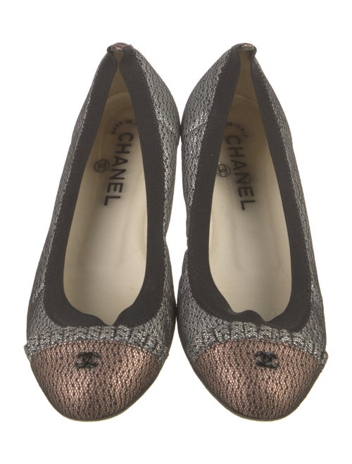 Chanel Interlocking CC Logo Mesh Ballet Flats