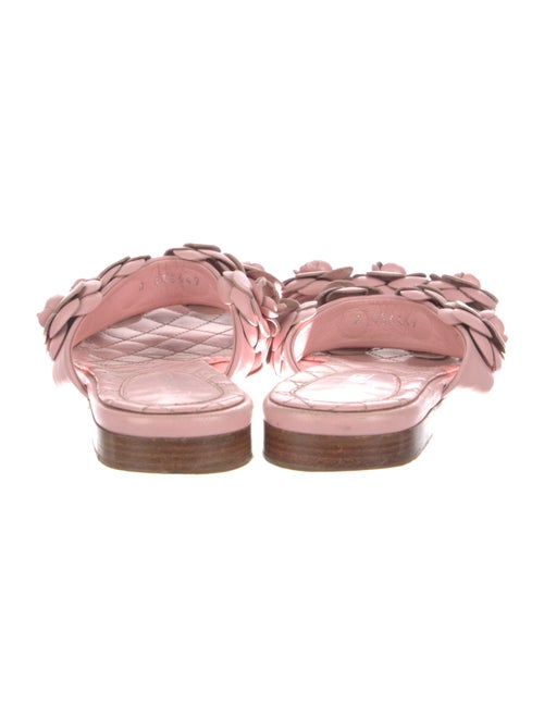 Chanel Interlocking CC Logo Leather Slides