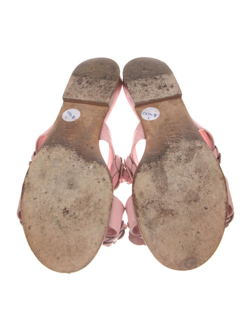 Chanel Interlocking CC Logo Leather Slides