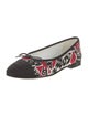 Chanel Interlocking CC Logo Canvas Ballet Flats
