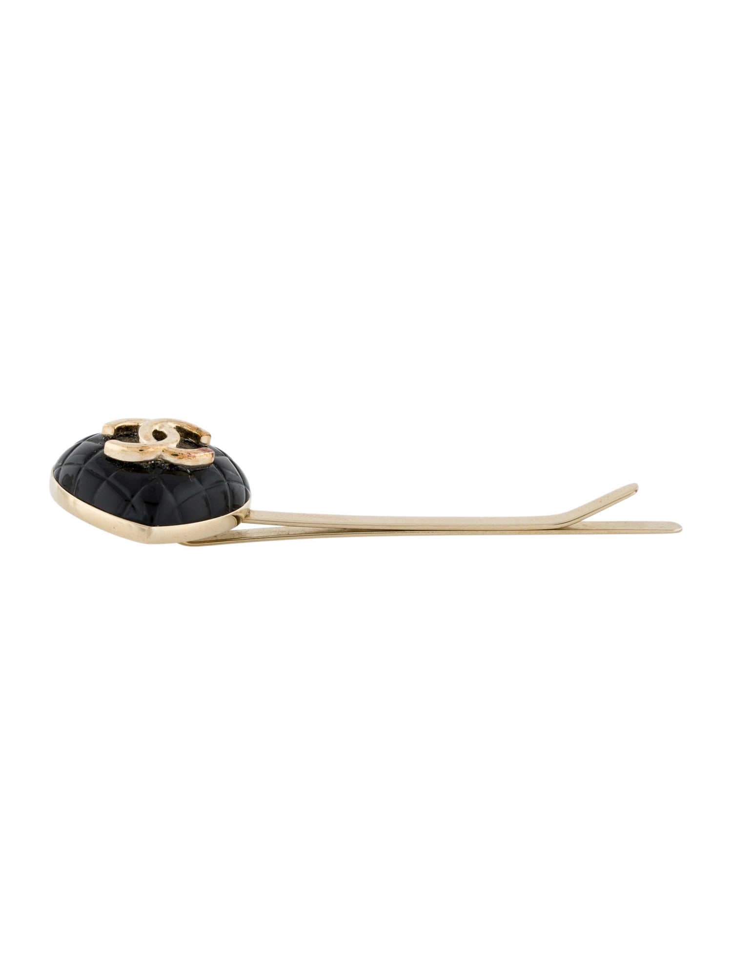 Chanel 2022 Quilted Heart Hair Clip