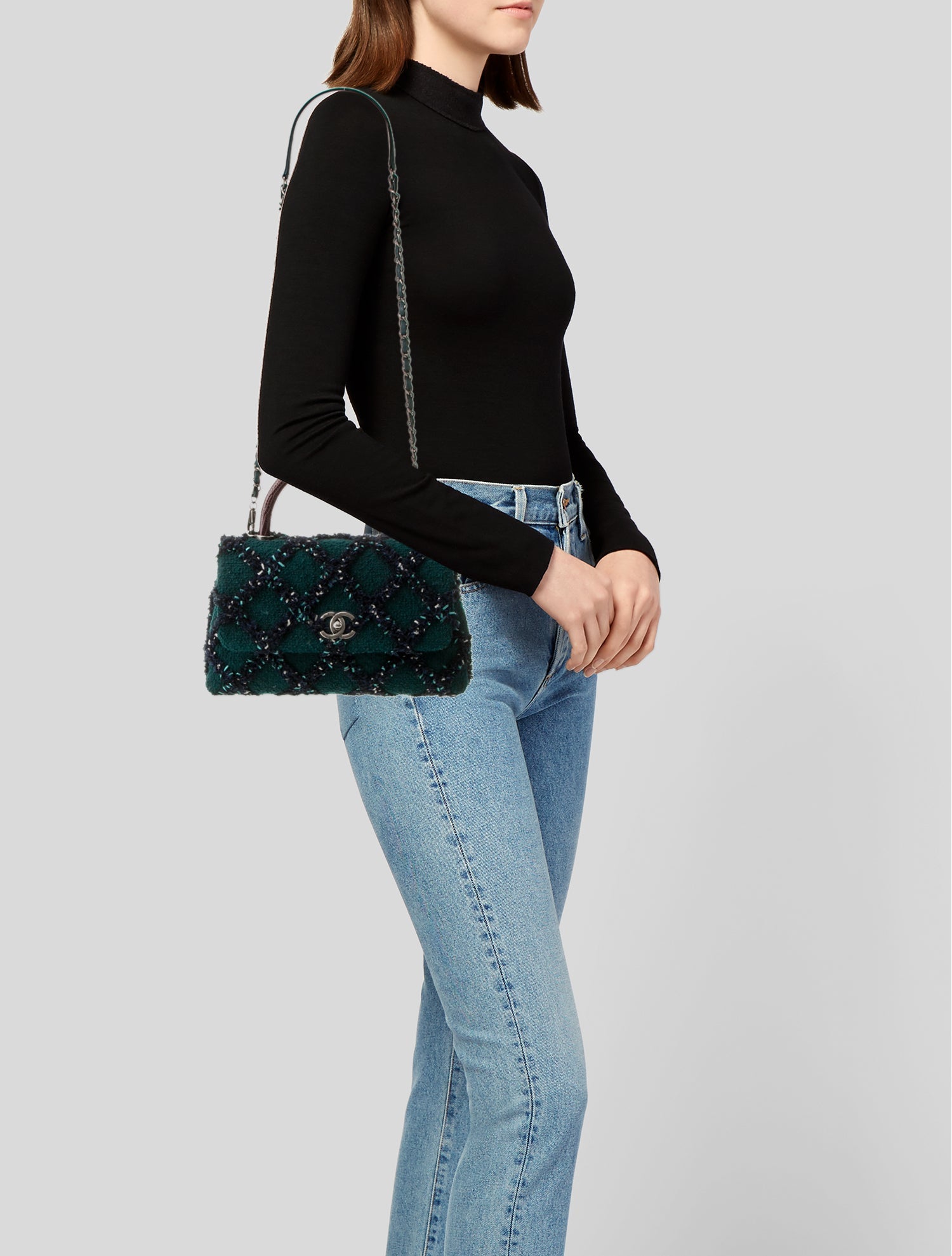 Chanel Small Tweed Coco Handle Bag