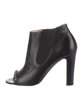 Chanel Interlocking CC Logo Lambskin Chelsea Boots