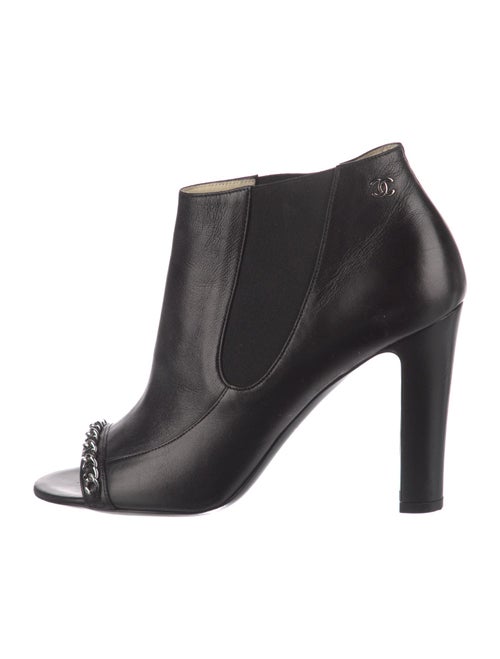 Chanel Interlocking CC Logo Lambskin Chelsea Boots