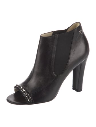 Chanel Interlocking CC Logo Lambskin Chelsea Boots