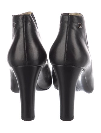 Chanel Interlocking CC Logo Lambskin Chelsea Boots