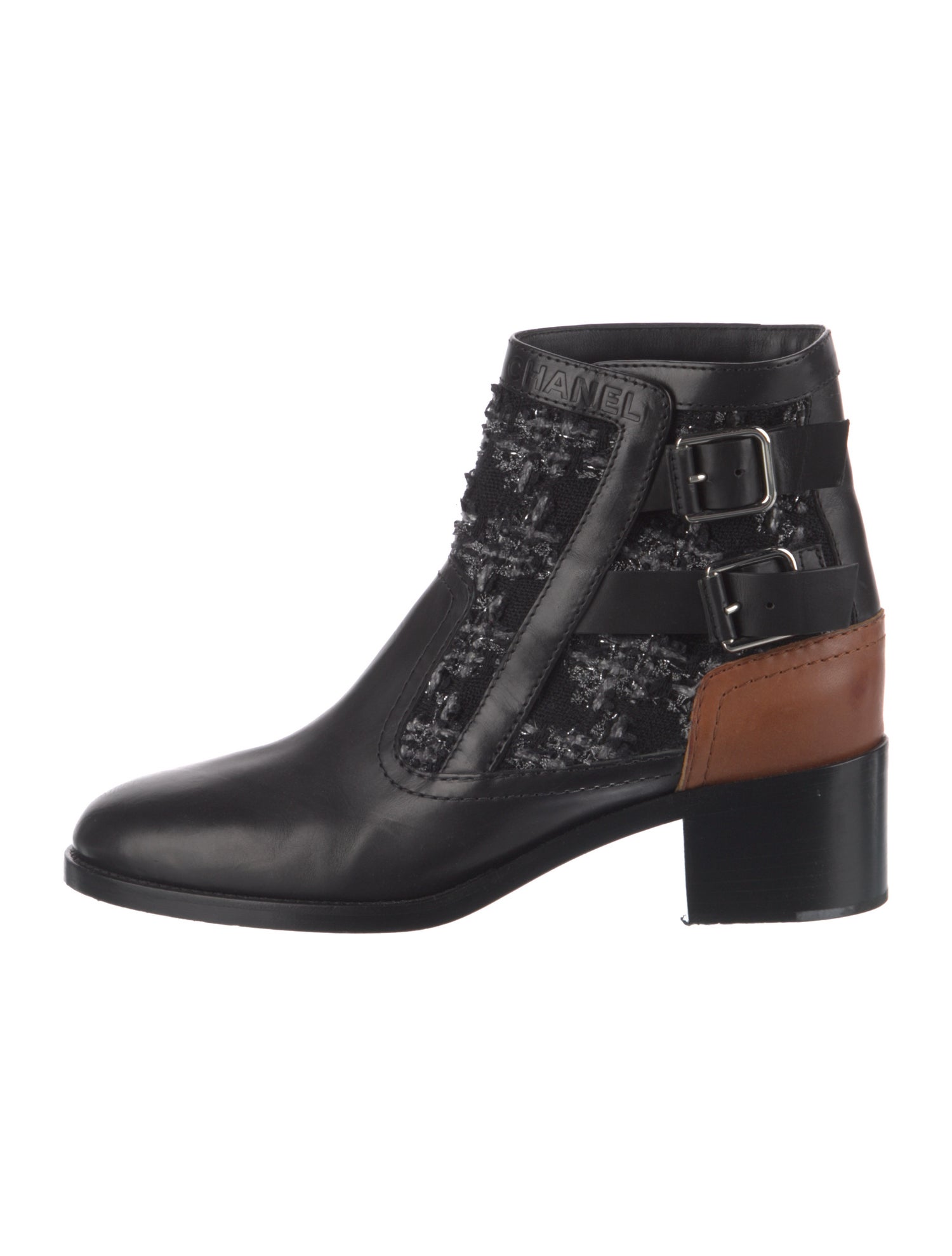 Chanel 2017 Interlocking CC Logo Lace-Up Boots