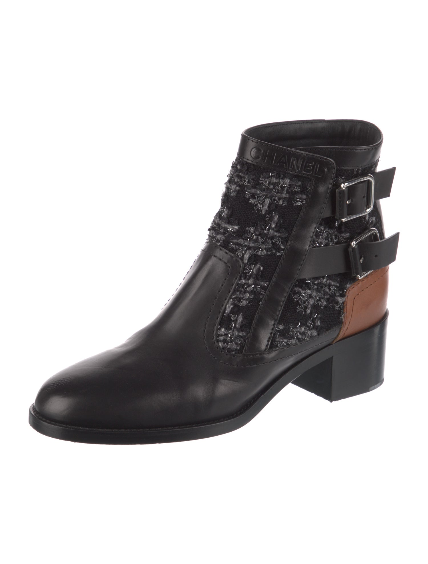 Chanel 2017 Interlocking CC Logo Lace-Up Boots