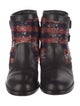 Chanel Interlocking CC Logo Tweed Combat Boots