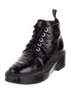 Chanel Interlocking CC Logo Leather Combat Boots