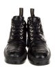 Chanel Interlocking CC Logo Leather Combat Boots