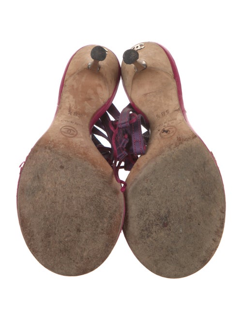 Chanel Interlocking CC Logo Satin Slides