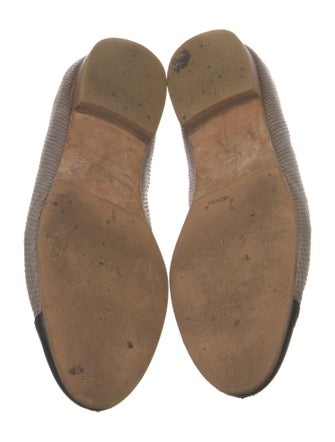 Chanel Interlocking CC Logo Lizard Ballet Flats