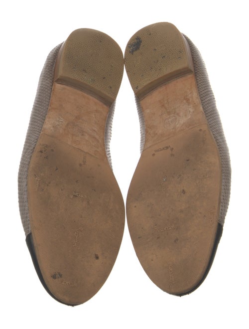 Chanel Interlocking CC Logo Lizard Ballet Flats