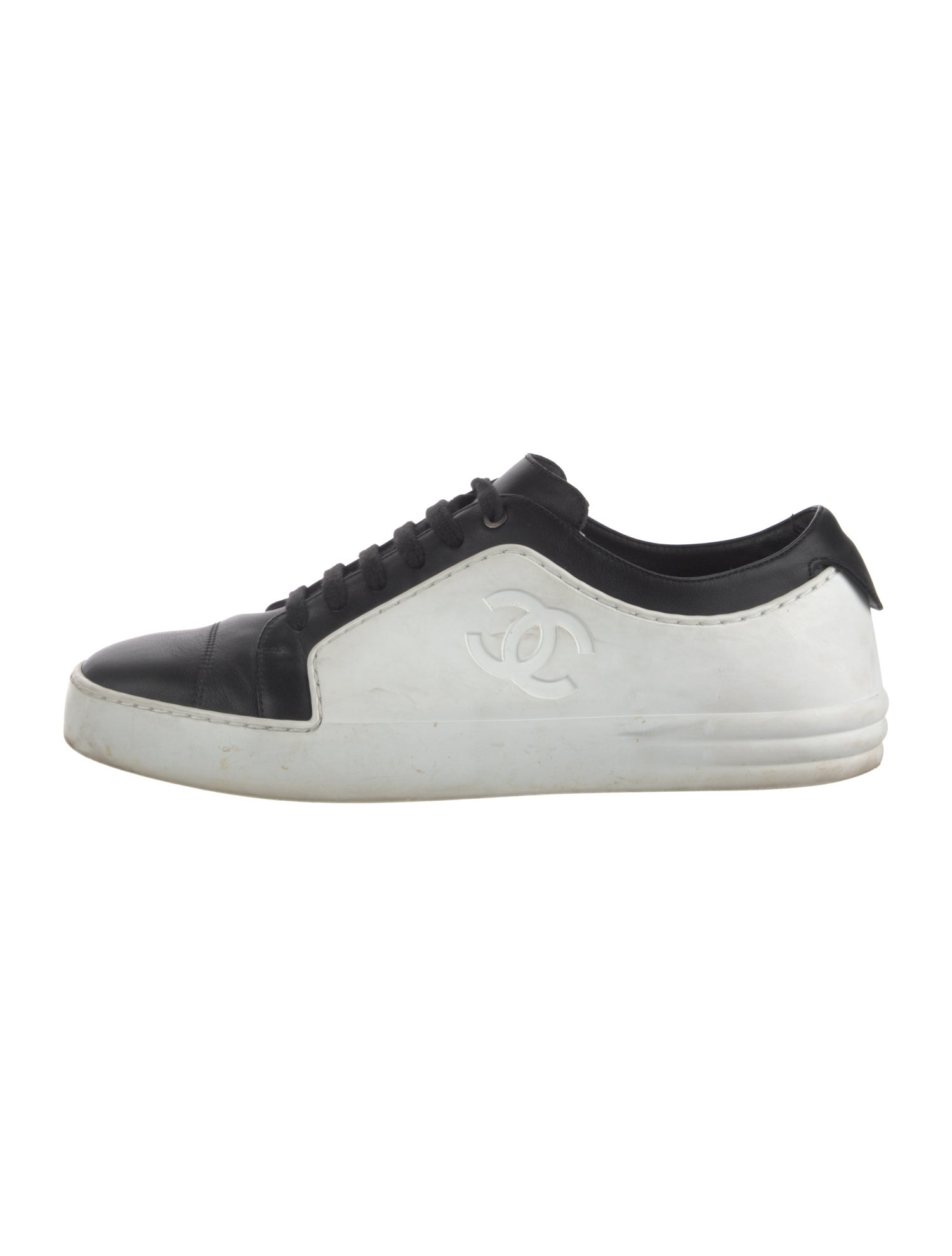 Chanel Interlocking CC Logo Rubber Sneakers