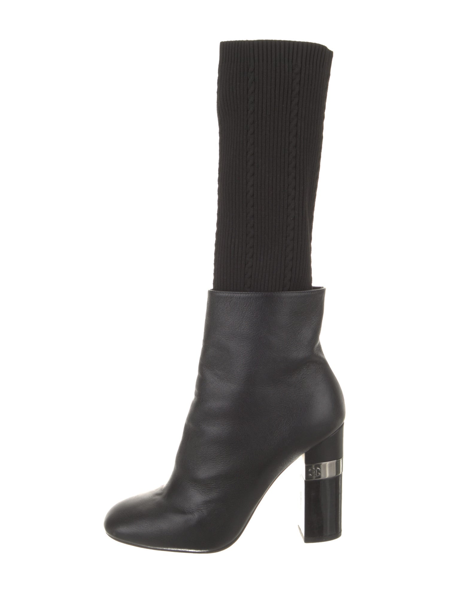 Chanel 2016 Interlocking CC Logo Sock Boots