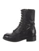 Chanel Interlocking CC Logo Lambskin Combat Boots