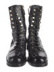 Chanel Interlocking CC Logo Lambskin Combat Boots
